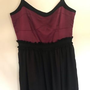 BCBGeneration Burgundy and Black Dress- Size 6